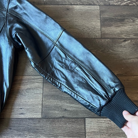 Pelle Pelle Men's Vintage Fur Hooded Leather Jacket Black Size 40 NEW - Picture 13 of 15